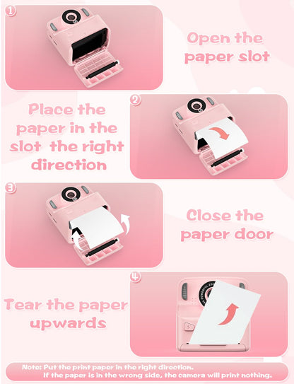 Kids Instant Print Camera with Flash Lights