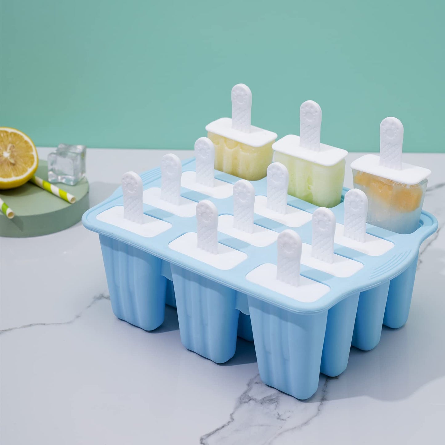 Silicone Popsicle Molds, 9 Reusable Ice Pop Makers