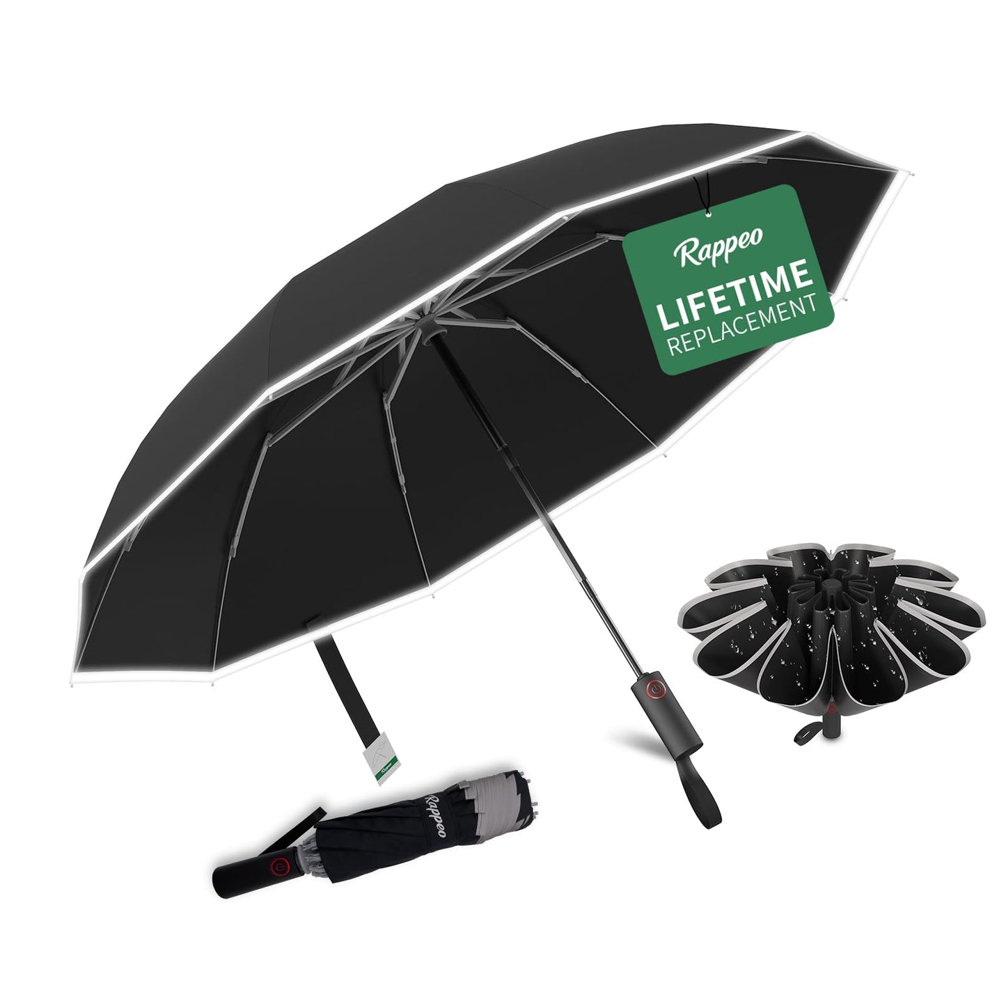 Rappeo Windproof Automatic Travel Umbrella