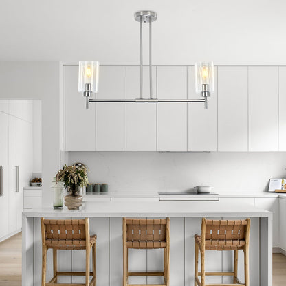 Modern 2-Light Chandelier for Kitchen Island