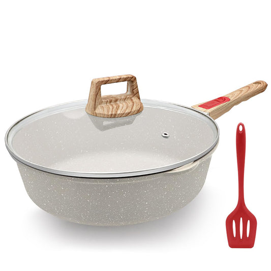 11-Inch Nonstick Deep Frying Pan with Lid