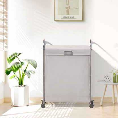 Rolling Laundry Hamper with Lid and Wheels