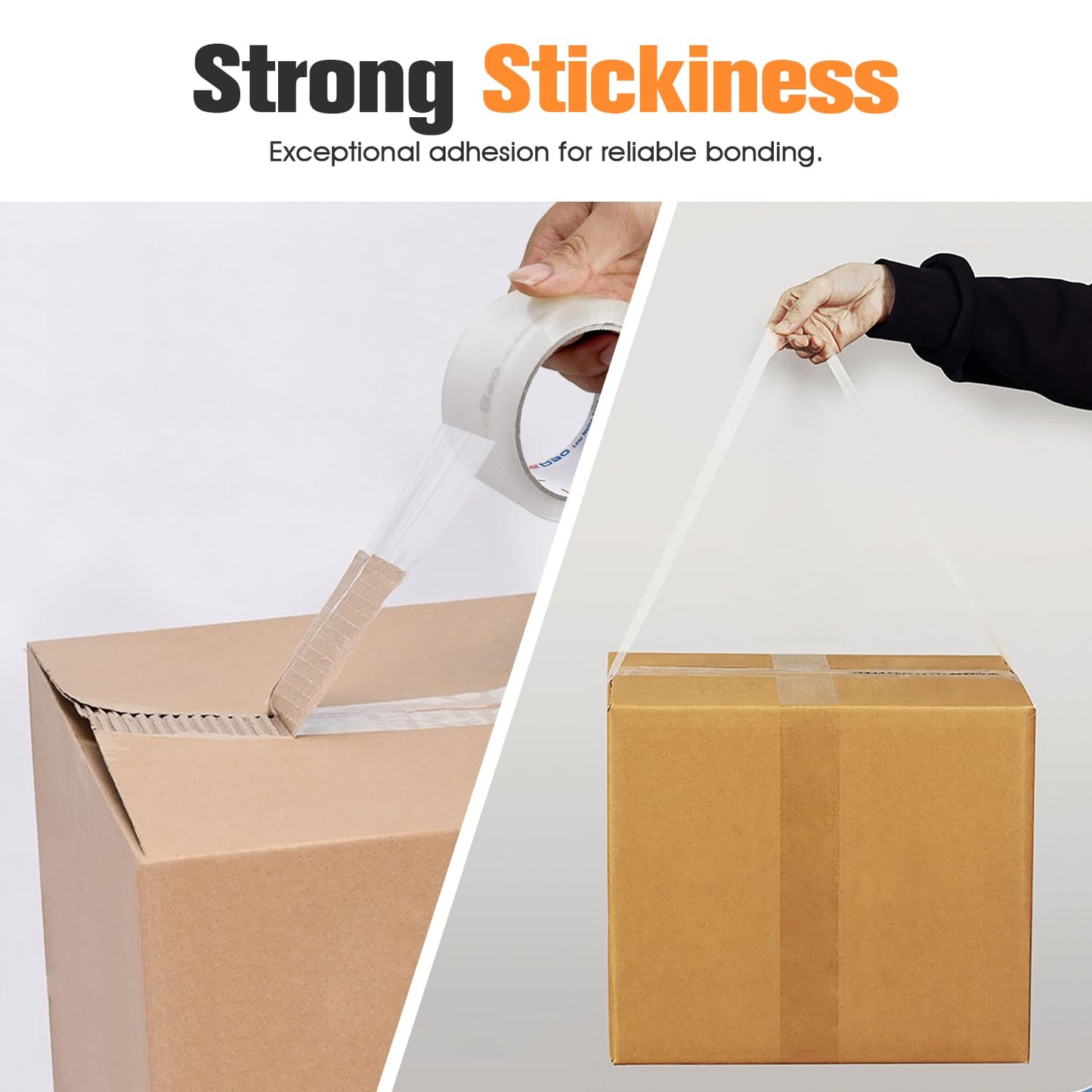 LeBao Noiseless Heavy Duty Packing Tape Rolls