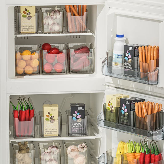 6 Pack Refrigerator Organizer Bins for Food Storage