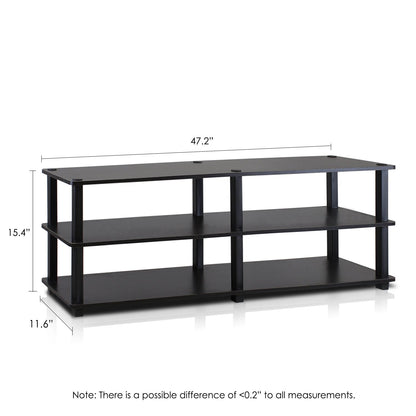 Furinno 3-Tier Wide Shoe Storage Rack, Espresso/Black