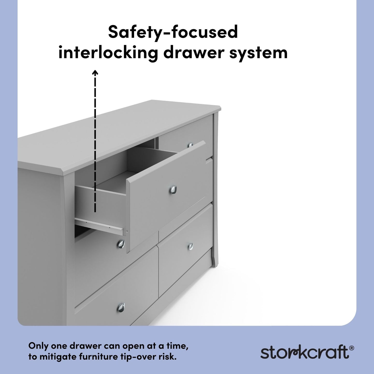 Storkcraft 6 Drawer Nursery Dresser for Kids