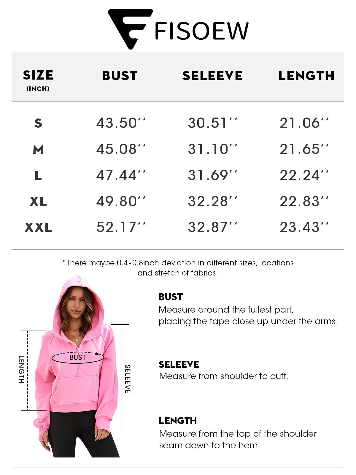Womens Hooded Pullover Sweatshirts Half Zipper Crop Hoodie Fleece Lined Collar Zip Up Hoodies Cropped Long Sleeve Tops Medium