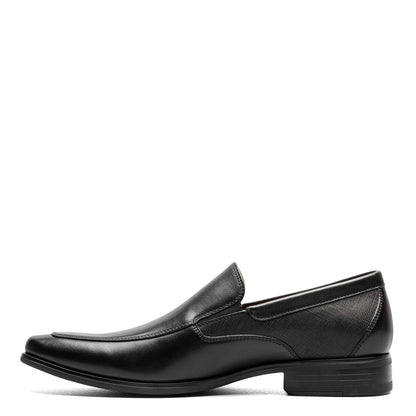 Florsheim Jackson Moc Toe Venetian Loafers for Men - Leather Upper, Squared Toe Closure, Slip-On Style, and Classy Footwear Black 9 M (D)