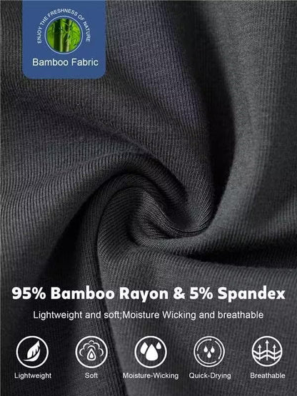 COLORFULLEAF Men's Bamboo Underwear Ultra Soft Comfy Breathable Bamboo Rayon Trunks in 4 Pack(4Dark Grey,Small)
