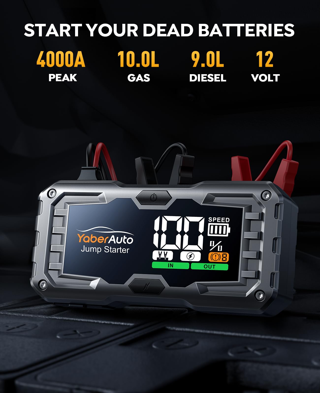 YaberAuto 4000A Portable Car Jump Starter