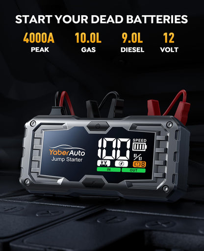 YaberAuto 4000A Portable Car Jump Starter