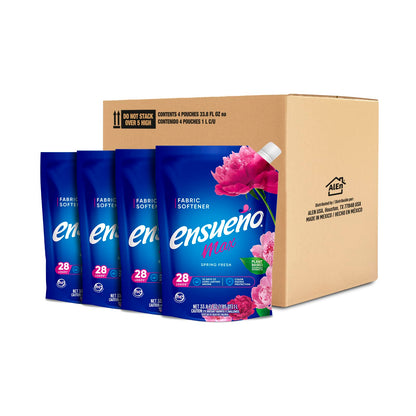 ENSUEÑO Liquid Fabric Softener, Spring Fresh, 4 Pack