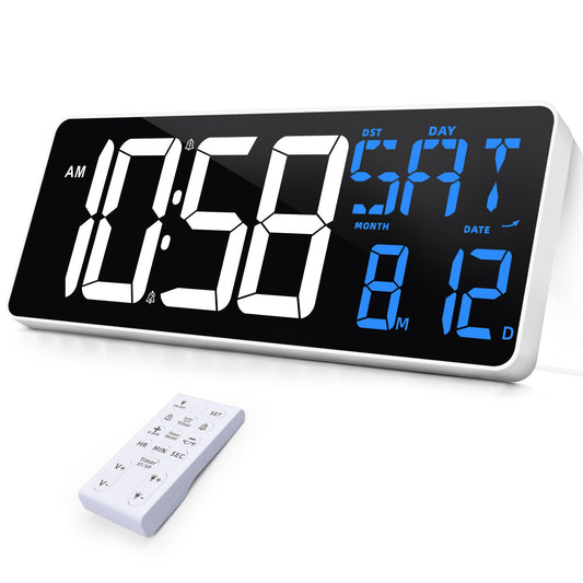 Digital Wall Clock with Remote & Night Light