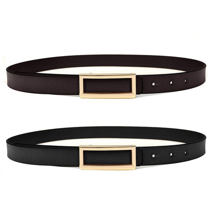 2 Pack Women's Reversible Leather Belts