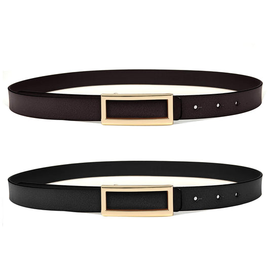 2 Pack Women's Reversible Leather Belts