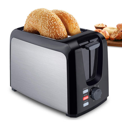 Toaster 2 Slice Stainless Steel Toaster Two Slice Toaster with Removable Crumb Tray Toaster Wide Slot Toasters 2 Slice Best Rated Prime with 7 Bread Shade Settings and Bagel, Defrost, Cancel Function