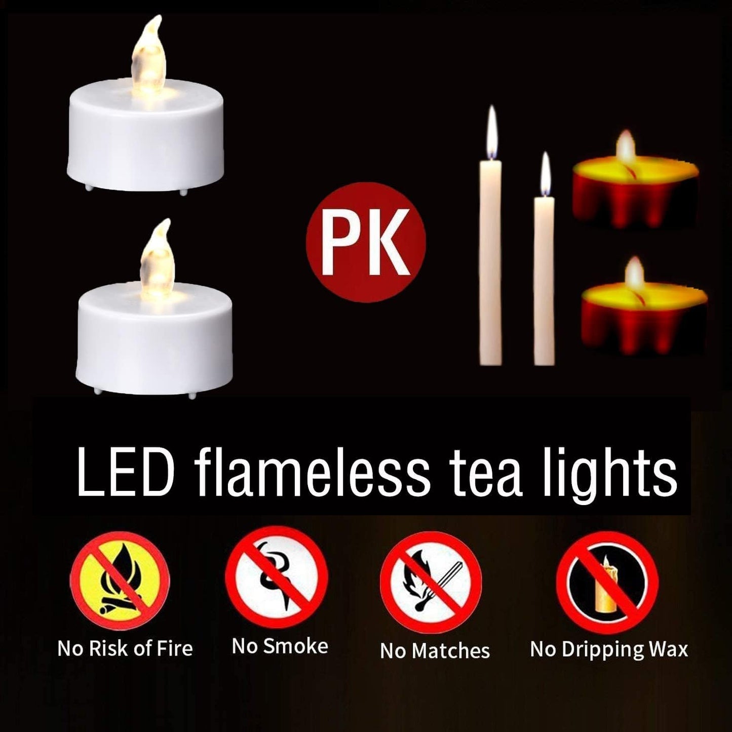 24 Flameless LED Tea Lights