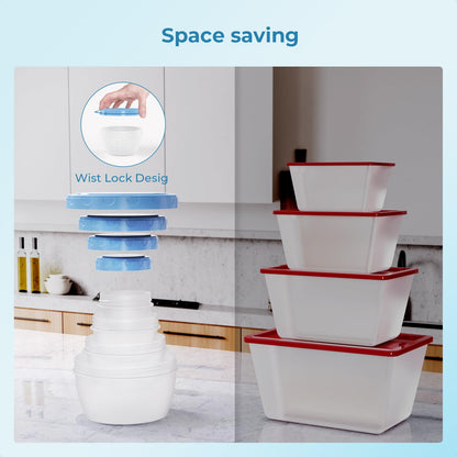 16-Pack Food Storage Containers with Lids