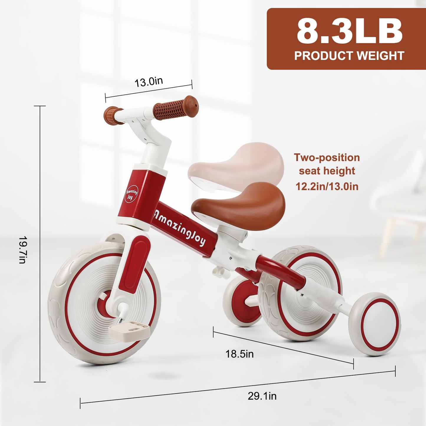 4-in-1 Toddler Tricycle for Ages 2-5