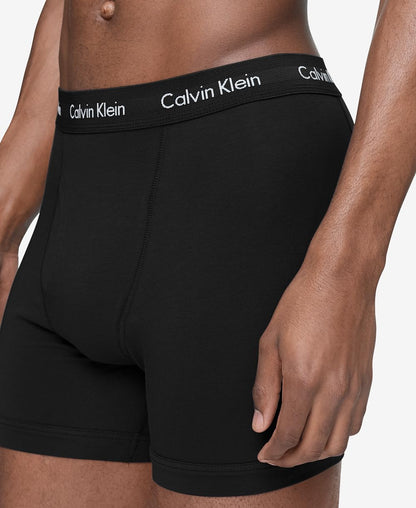 Calvin Klein Men's Cotton Stretch 5-Pack Boxer Brief, 5 Black, Large