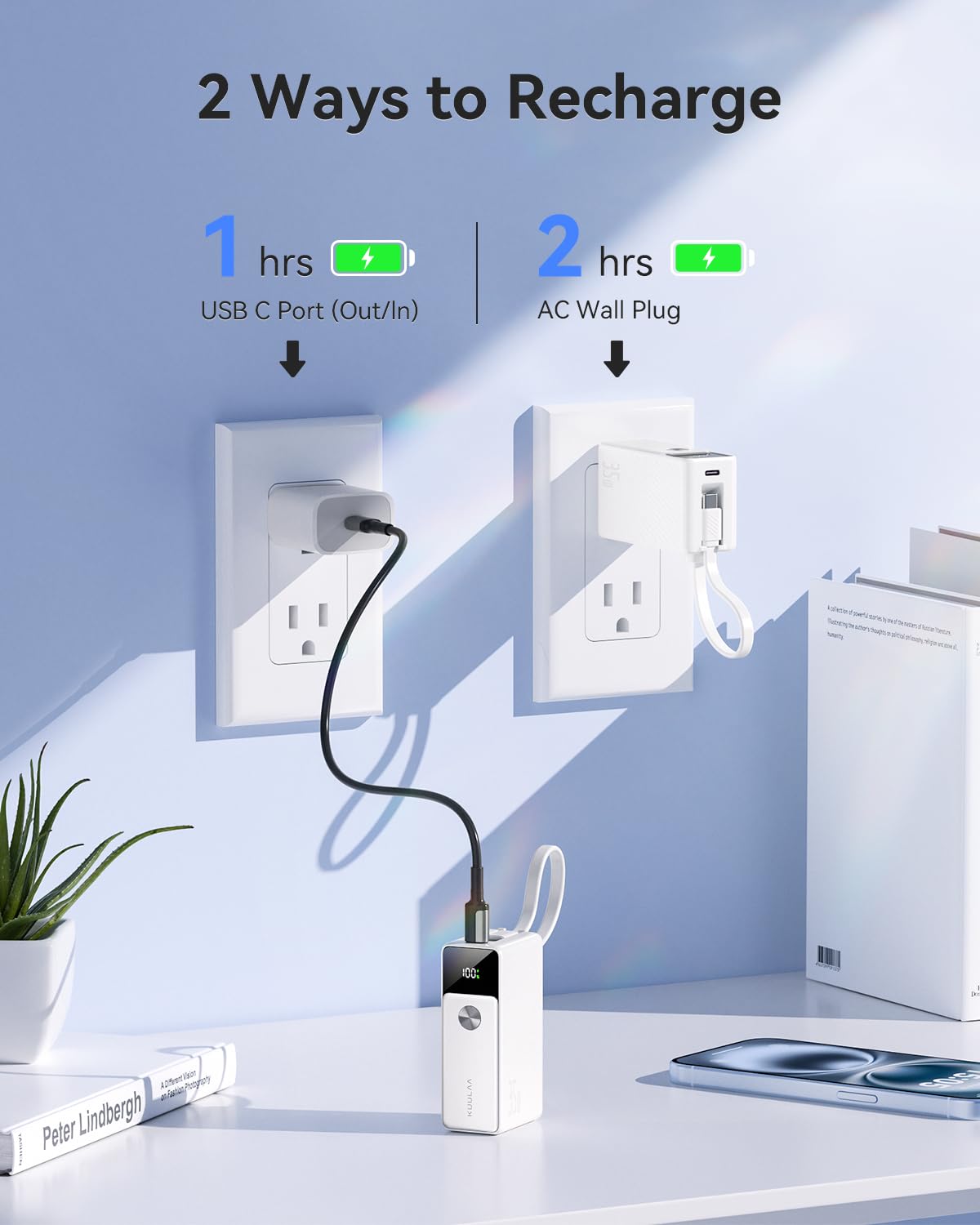 5000mAh Kuulaa Portable Power Bank Charger