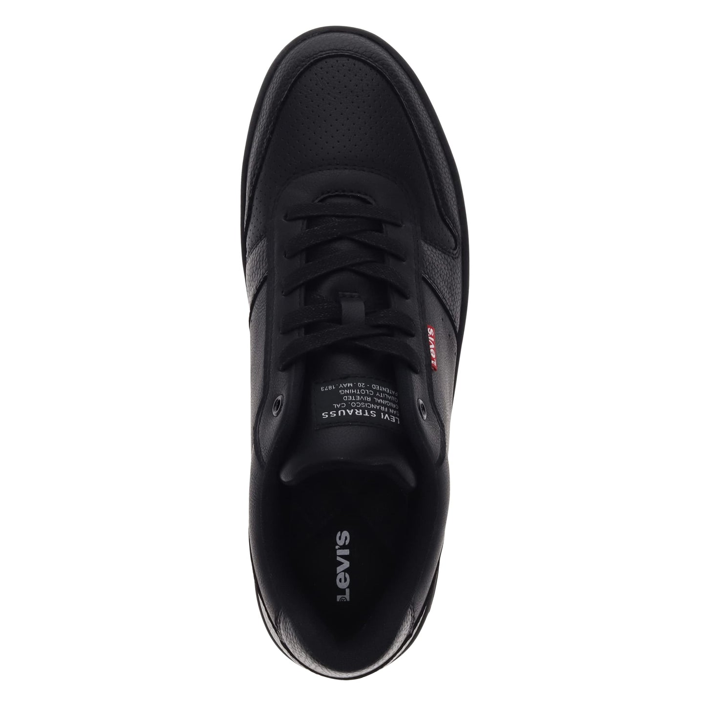 Levi's Mens Drive Lo Synthetic Leather Casual Lace Up Sneaker Shoe, Black Mono, 10 M