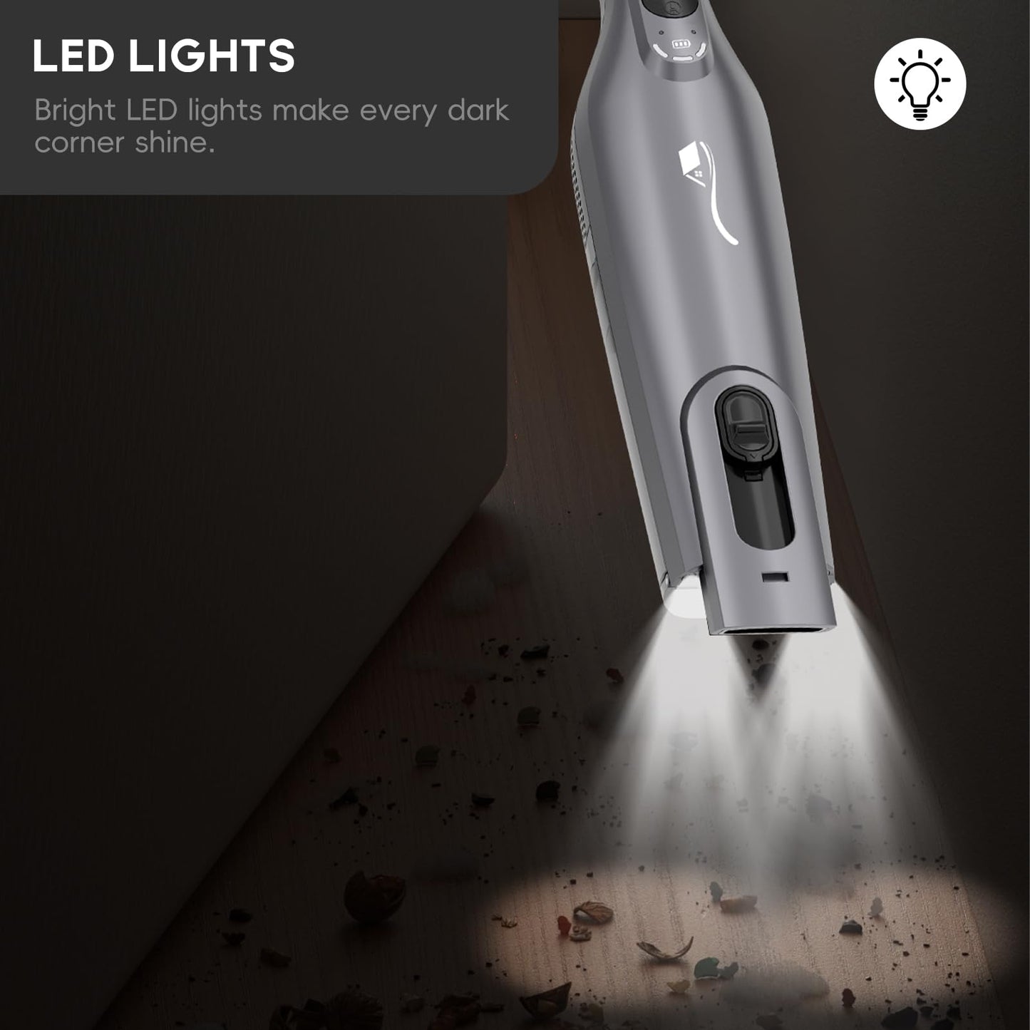 Cordless Handheld Vacuum with LED Light