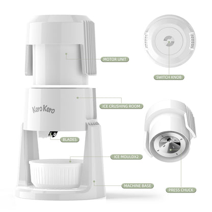 Kero Kero Snow Cone Machine with Adjustable Blade