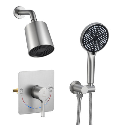 Rain Shower Faucet Set with Handheld Spray