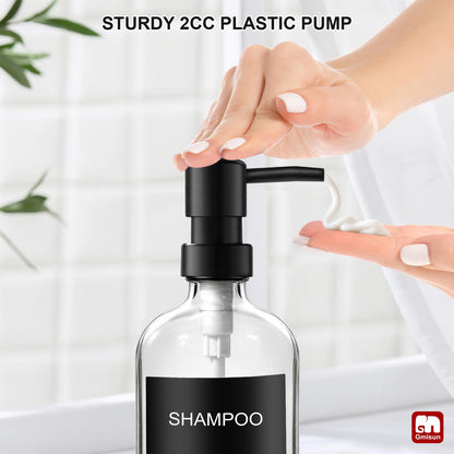 3 Pack Glass Soap Dispenser Set with Pumps