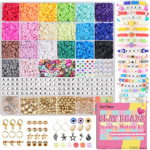 5000 Pcs Clay Beads Bracelet Making Kit