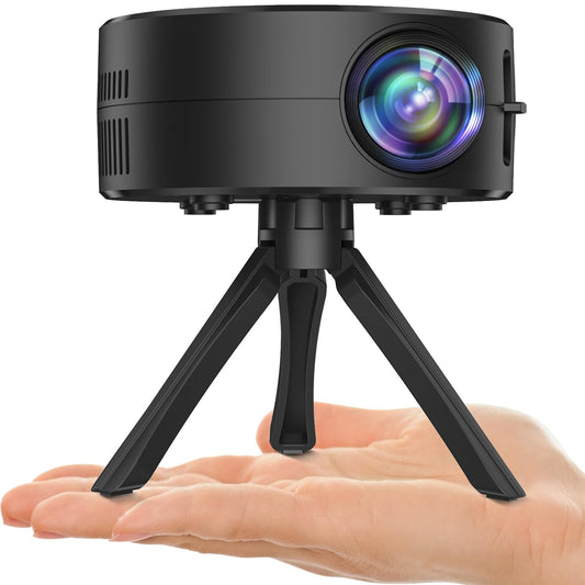 Mini Projector，Portable Movie Projector 1080P Support, 9500L Outdoor Projector for Home Theater Movie Phone Projector,Video Projector Compatible with Android / iOS / USB