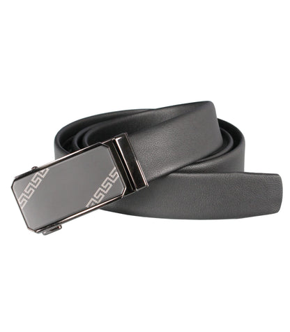 Bullko Adjustable Leather Golf Dress Belt, Black