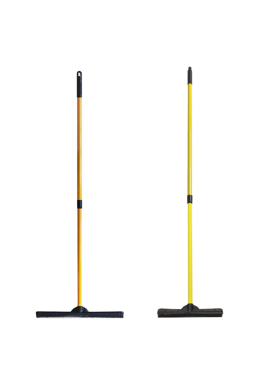 FURemover Original Indoor Pet Hair Rubber Broom with Carpet Rake, Squeegee and Washcloth (Furemover Broom Indoor/Outdoor Set)