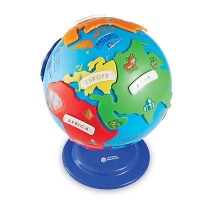 Learning Resources Puzzle Globe - 14 Pieces, Ages 3+ Preschool Learning Toys for Boys and Girls, Earth Globe for Kids