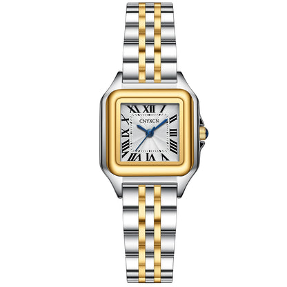 Gold Women’s Watch with Stainless Steel Bracelet