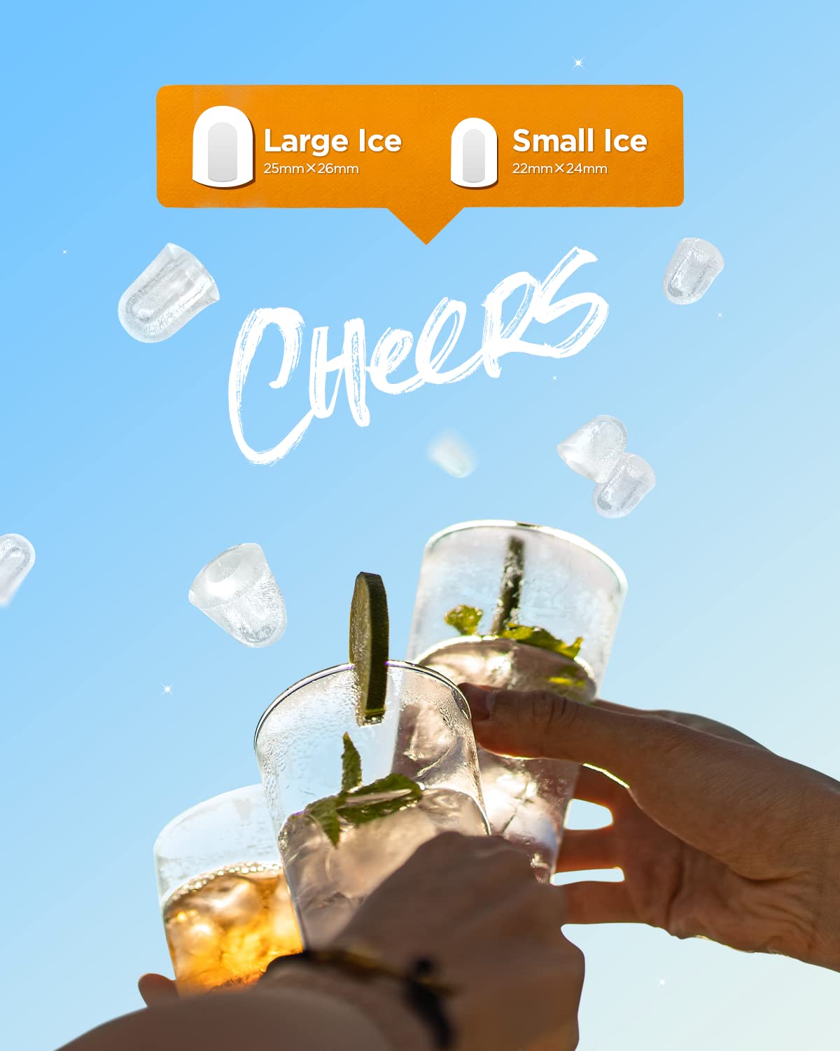 Portable Ice Maker Machine by Silonn, 26lbs/24Hrs