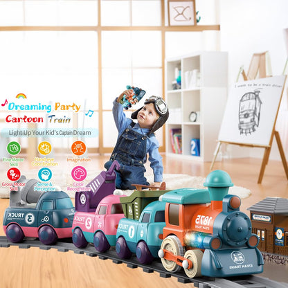 Magnetic Lighting Music Train Toy for Kids
