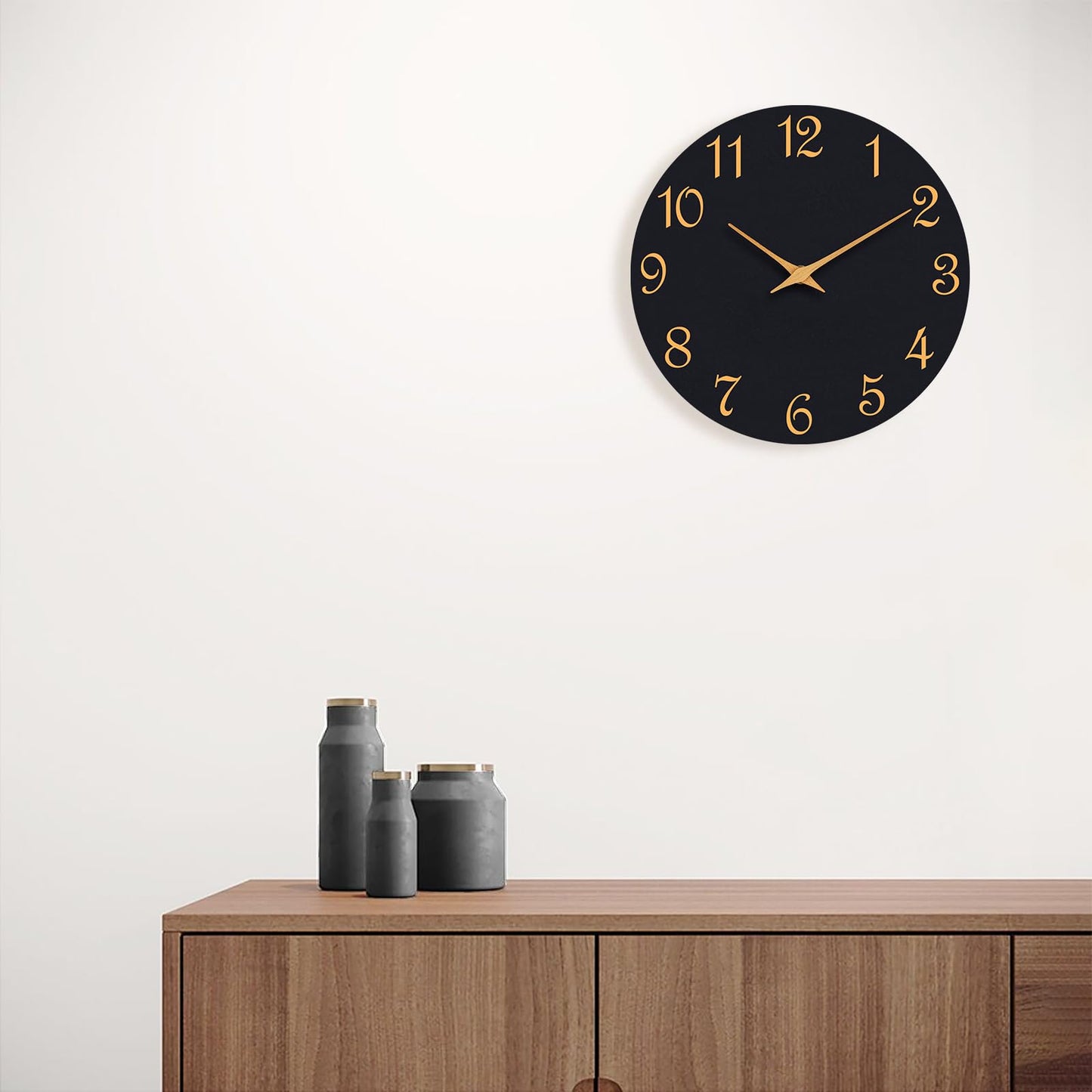 Silent 8-Inch Modern Wall Clock for Home Decor