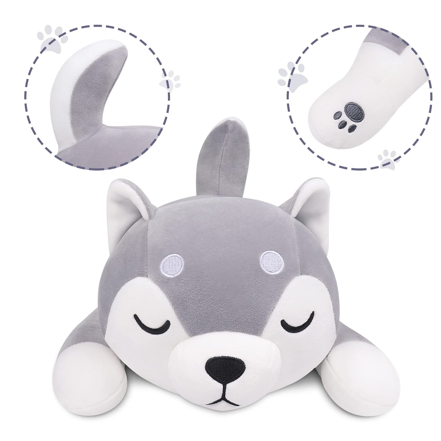 22'' Kawaii Husky Plush Pillow for Kids
