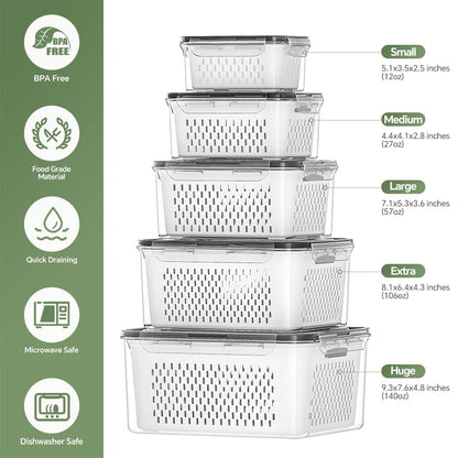 Airtight Fruit Storage Containers for Freshness