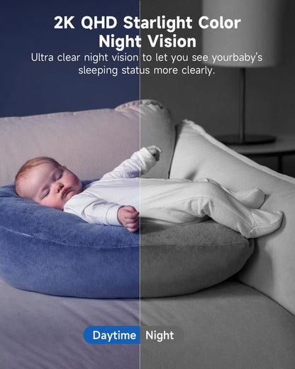 2K Pan/Tilt Security Camera with 2-Way Talk