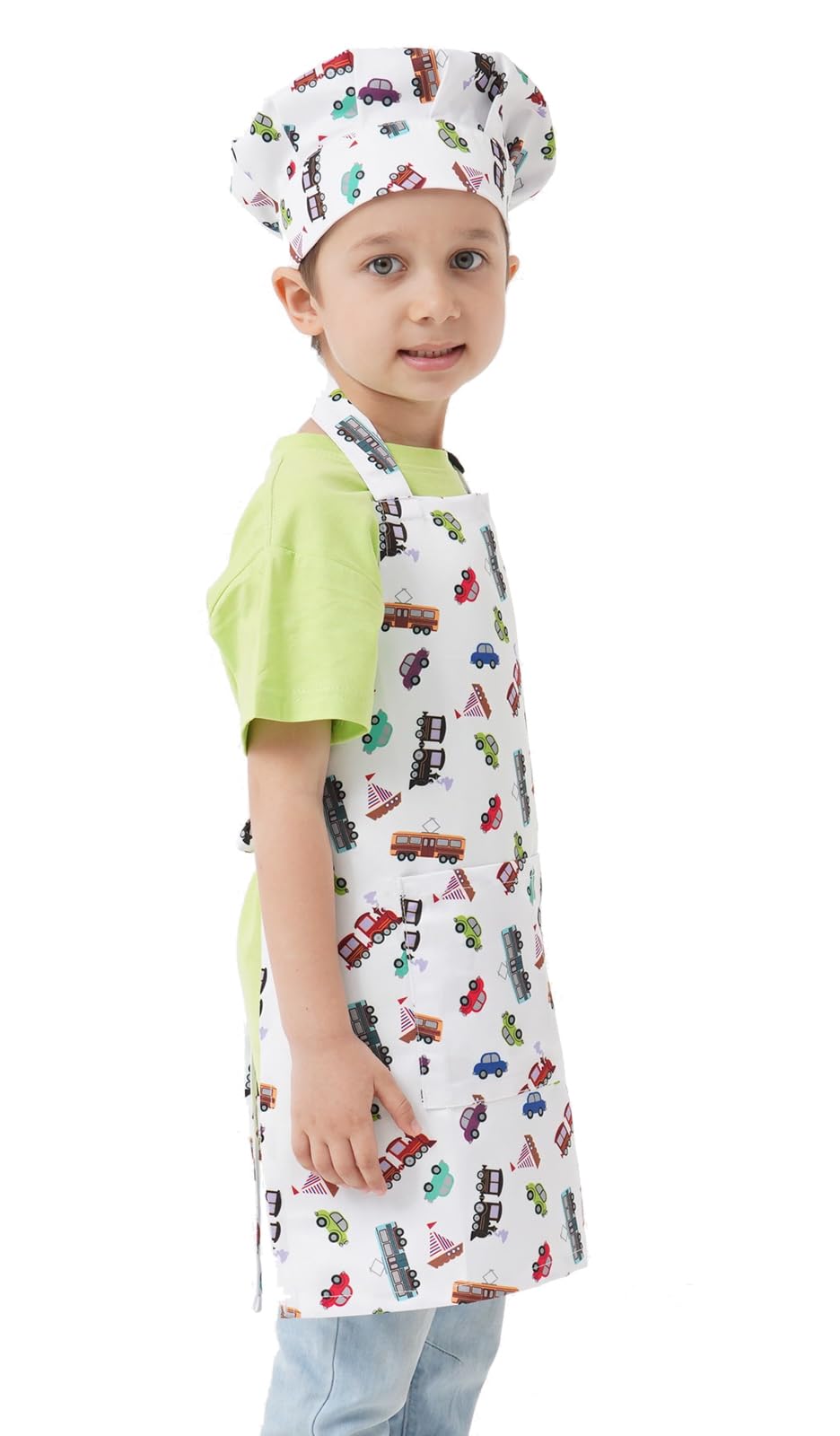 Kids Apron and Chef Hat Set for Cooking