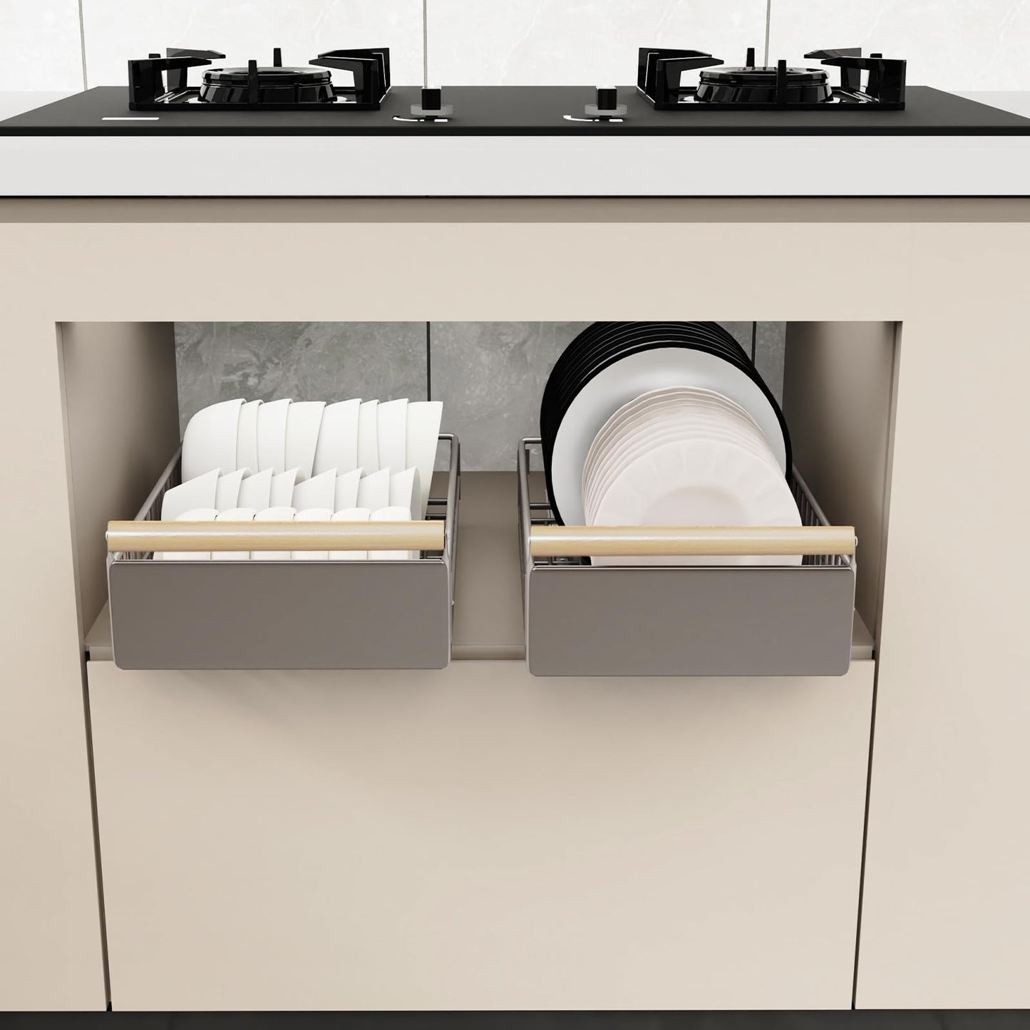 Pull Out Cabinet Organizer with Sliding Drawers