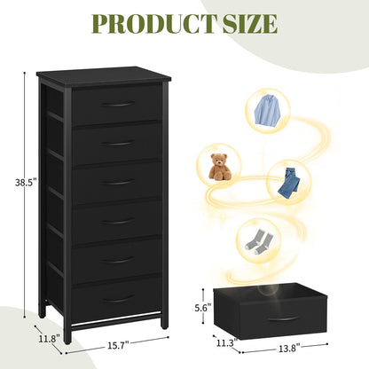 Yoobure Tall Nightstand with 6 Storage Drawers