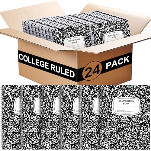 24 Pack College Ruled Spiral Composition Notebooks