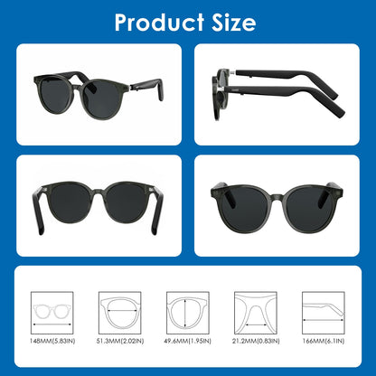 Smart Bluetooth Sunglasses with AI Translator