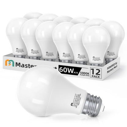 MASTERY MART 12 Pack LED Light Bulbs 60W