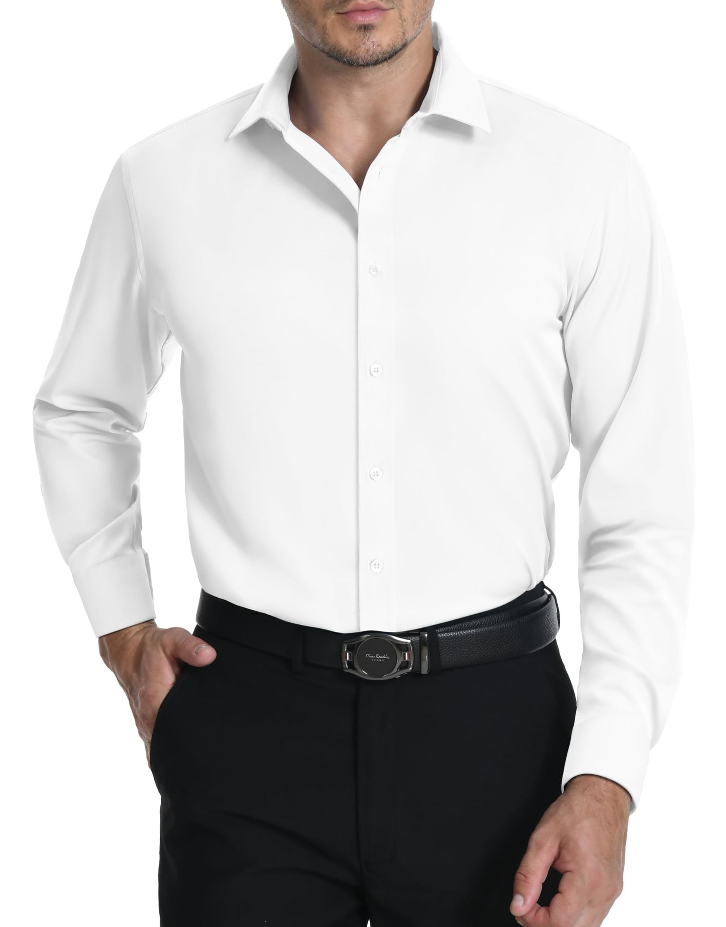 LUPURTY Long Sleeve Dress Shirt for Men