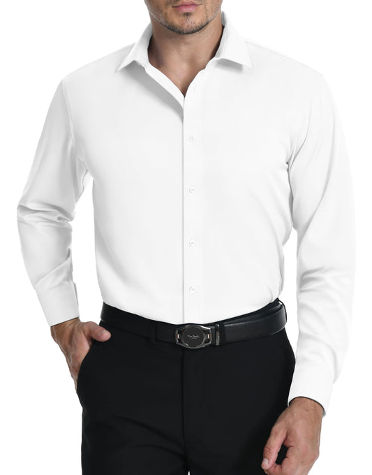 LUPURTY Long Sleeve Dress Shirt for Men